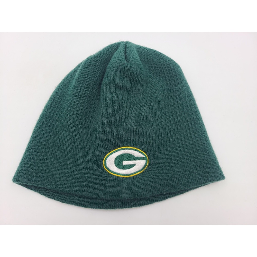 Green Bay Packers Reebok Beanie Winter Knit (Fits Small) Hat Stocking Cap NFL